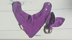 Purple Bib & Teething Ring Set