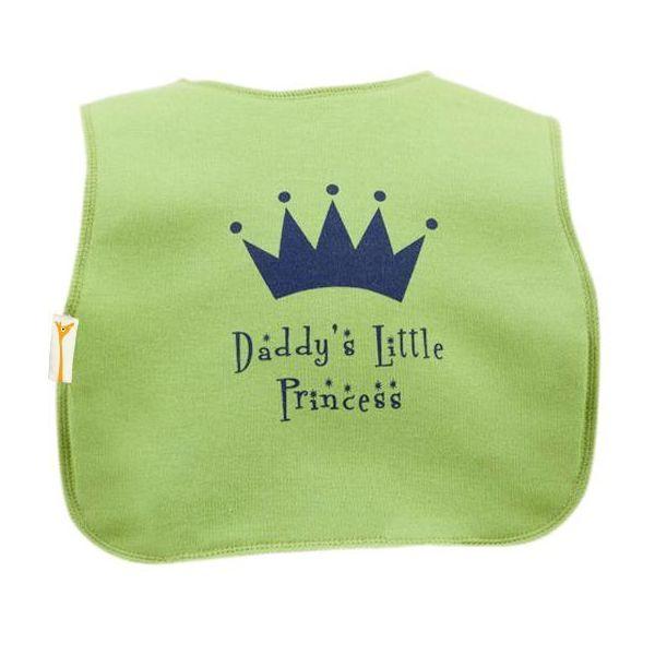 Green Daddy's Little Princess Square Bib