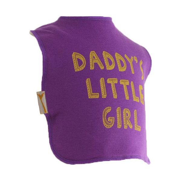 Purple Daddy's Girl Square Bib