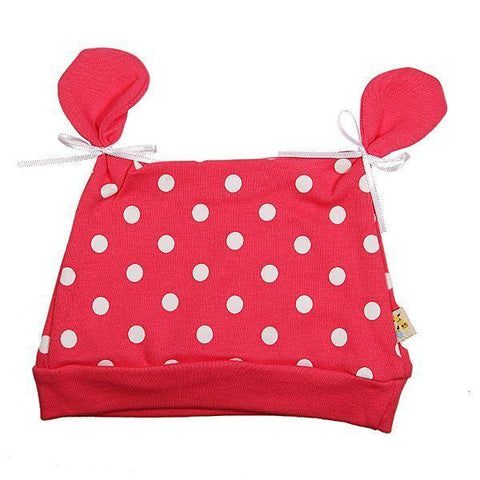 Pink & White Spots All About Ears Hat