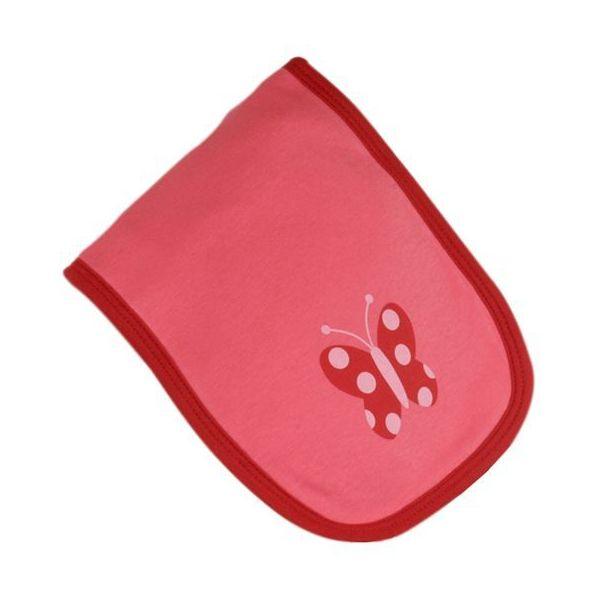 Pink & Red Butterfly Burp Cloth