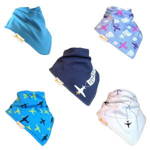 The Airline Collection Set of Funky Giraffe Bandana Bibs (Set of 5)