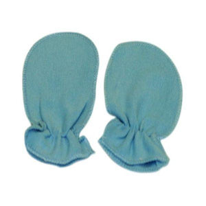 Turquoise Plain Scratch Mittens