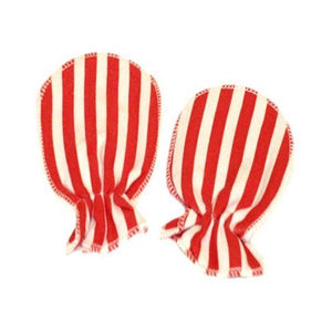Red & White Stripes Scratch Mittens