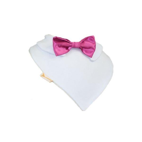 Vibrant Pink Smart Little Bow Tie Special Occasions Bib