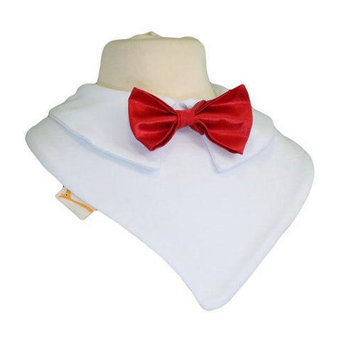 Vibrant Red Smart Little Bow Tie Special Occasions Bib