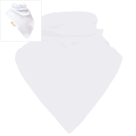 Personalised Sparkling White Plain XL Bandana Bib