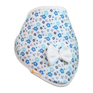 White & Blue Flowers Cutie Collar Bandana Bib