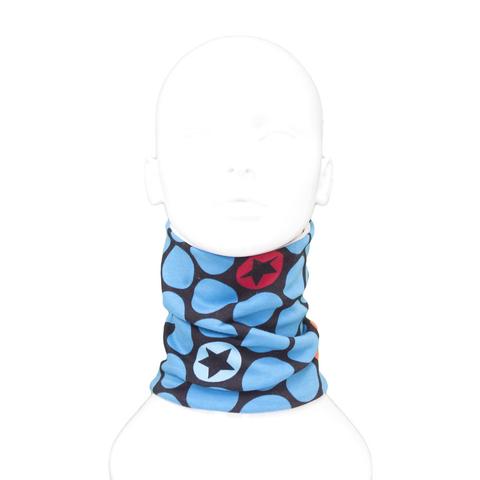 Black & Blue Circles & Stars Funky Giraffe Scood