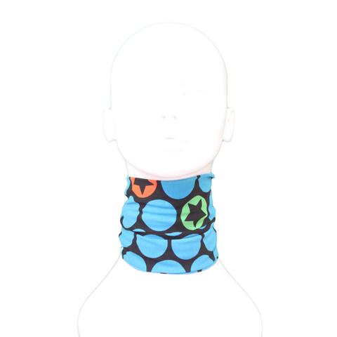 Black & Blue Circles & Stars Cotton Funky Giraffe Scood