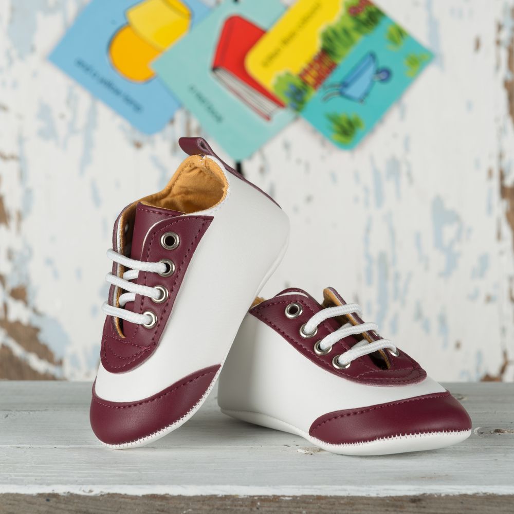 Smart White and Red Shoes