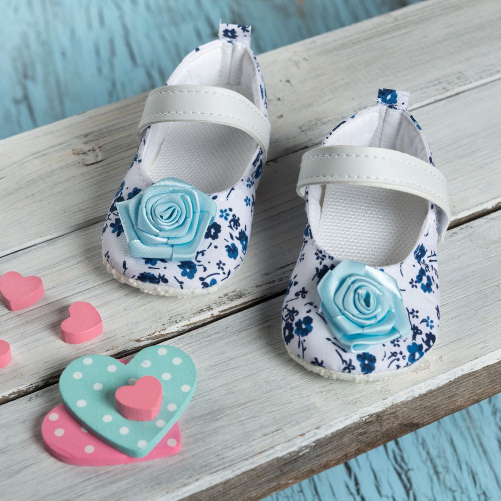 Blue Sandals with Blue Flower