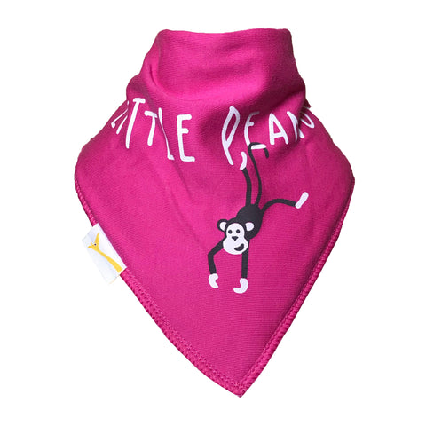 Bold Pink Little Peanut Bandana Bib