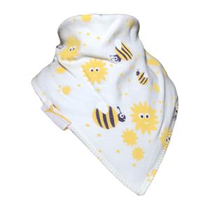 White Flying Bees Bandana Bib