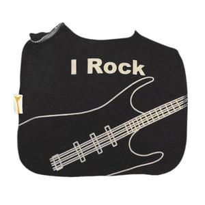 Black & White Rock Square Bib