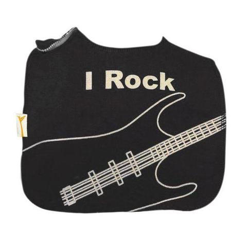 Black & White Rock Square Bib