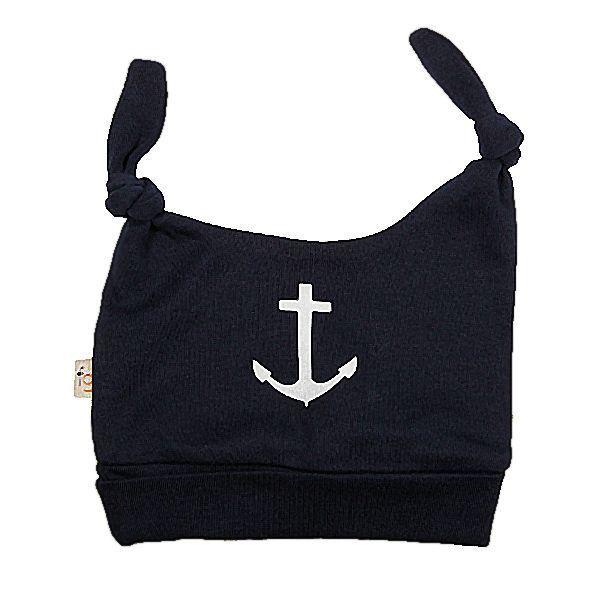 Black & White Anchor Tied Top Hat