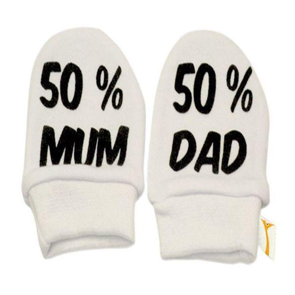 Black & White 50% Scratch Mittens