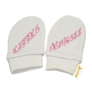 White & Pink Little Princess Scratch Mittens