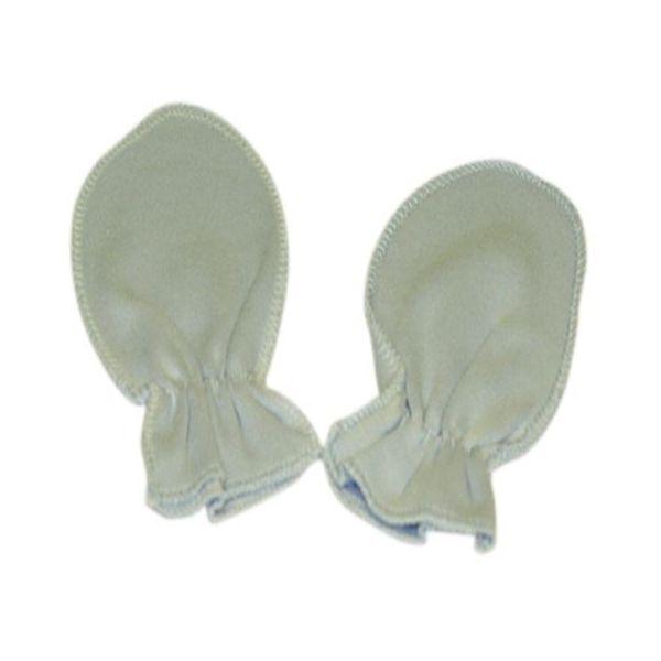 Aquamarine Blue Plain Scratch Mittens