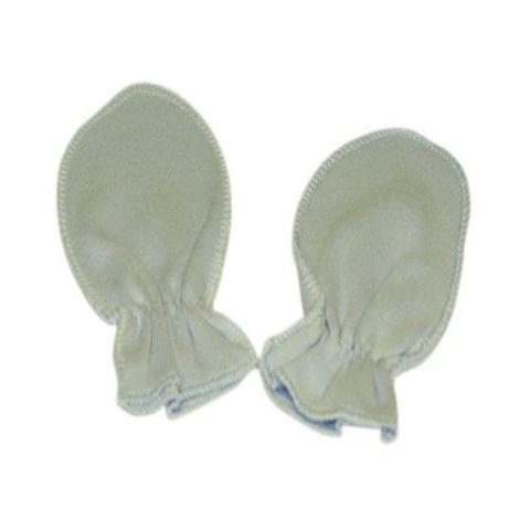 Aquamarine Blue Plain Scratch Mittens