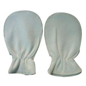 Cream Plain Scratch Mittens