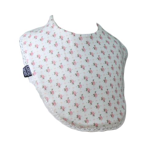 White Floral Rascal Heart Bib