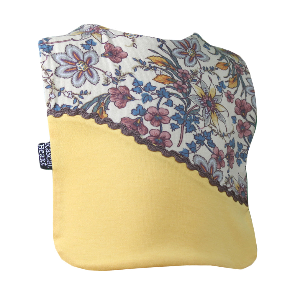 Yellow Fancy Floral Rascal Heart Bib