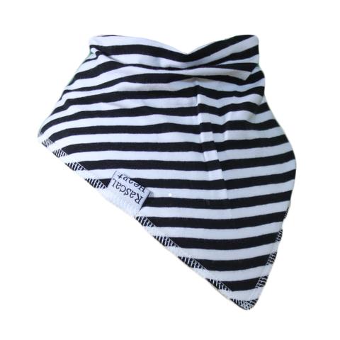Black & White Stripes Rascal Heart Bib