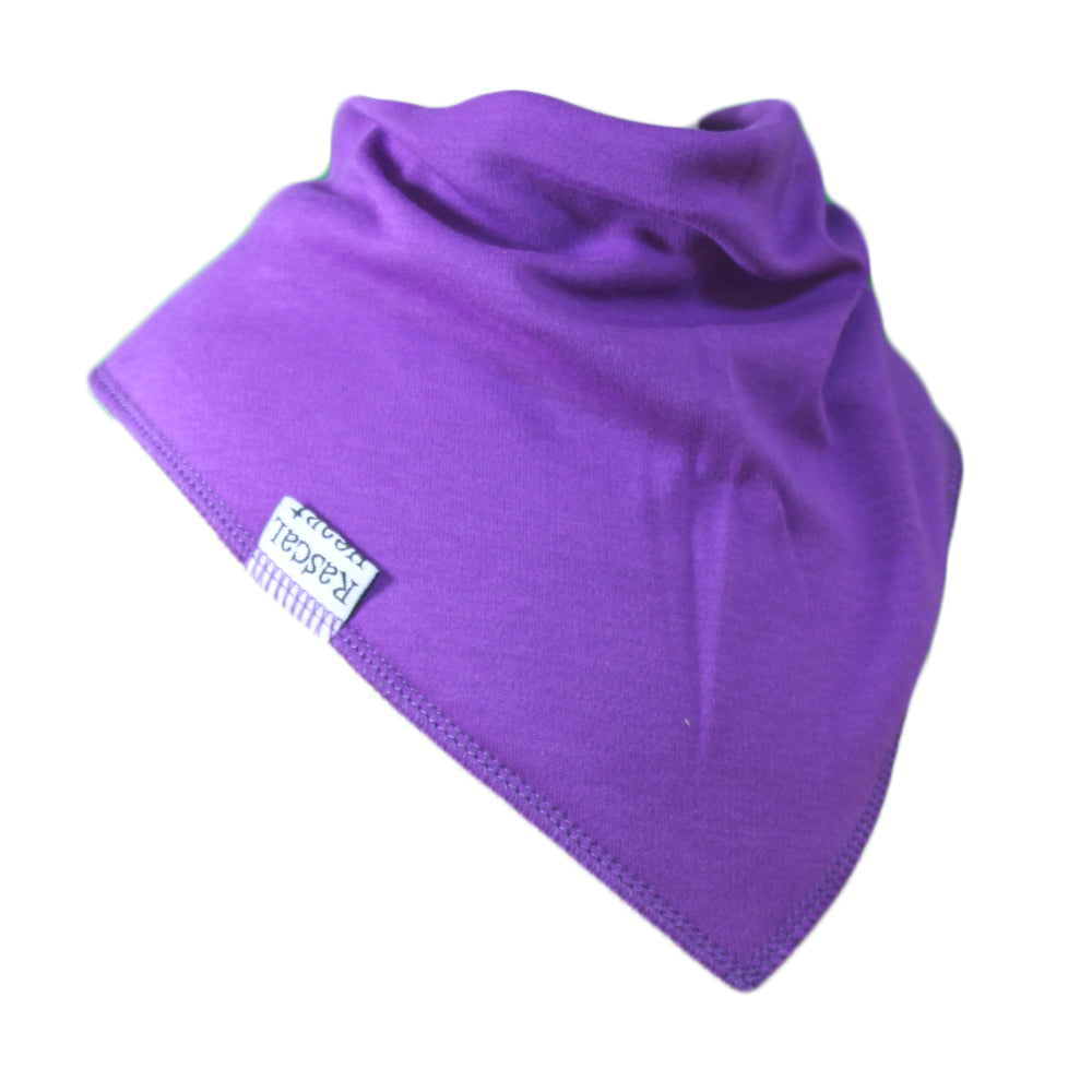 Purple Plain Rascal Heart Bib