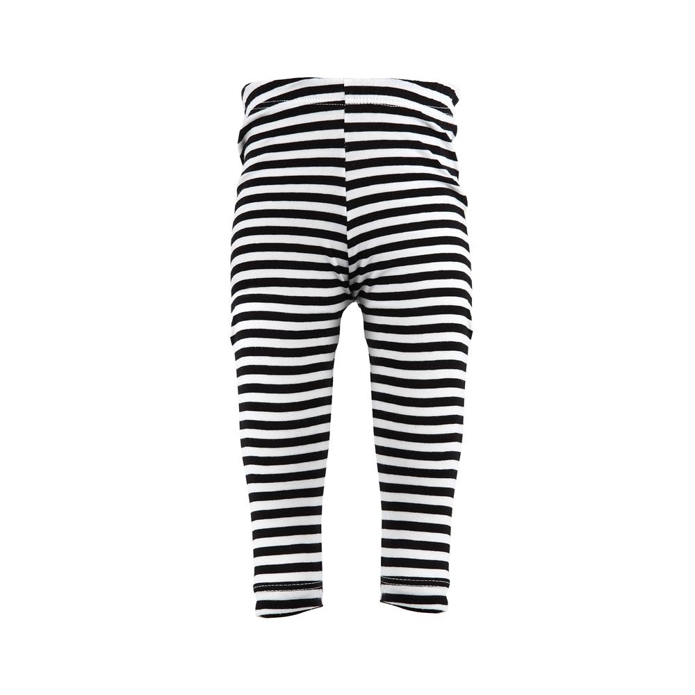 Black & White Stripey Rascal Heart Leggings