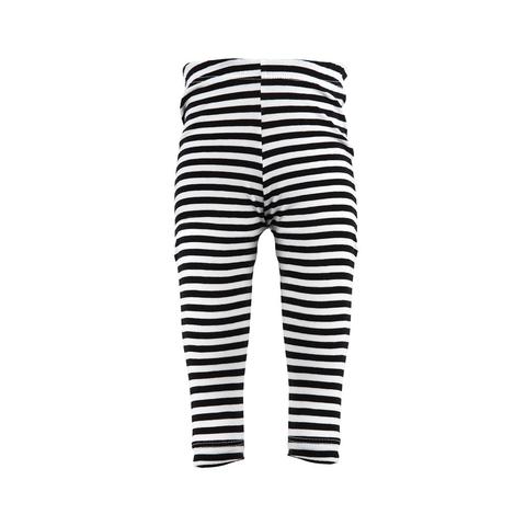 Black & White Stripey Rascal Heart Leggings